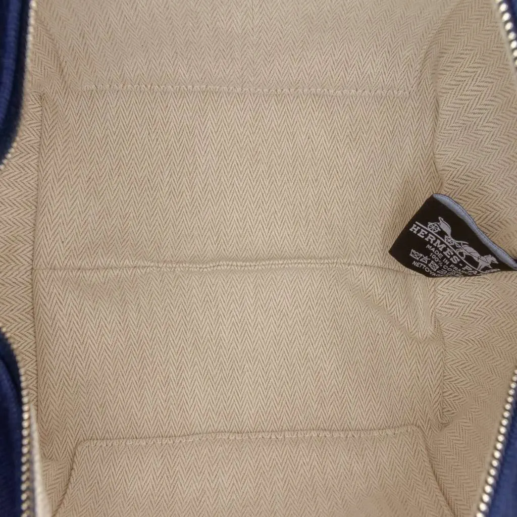 Hermès Small Toile Bride A Brac Case Blue Canvas Very good - Model View