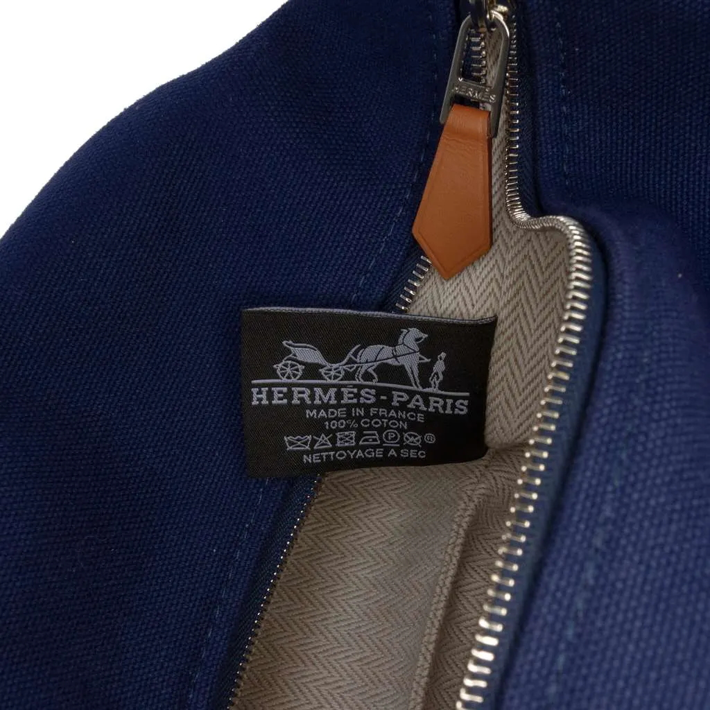 Hermès Small Toile Bride A Brac Case Blue Canvas Very good - Box View