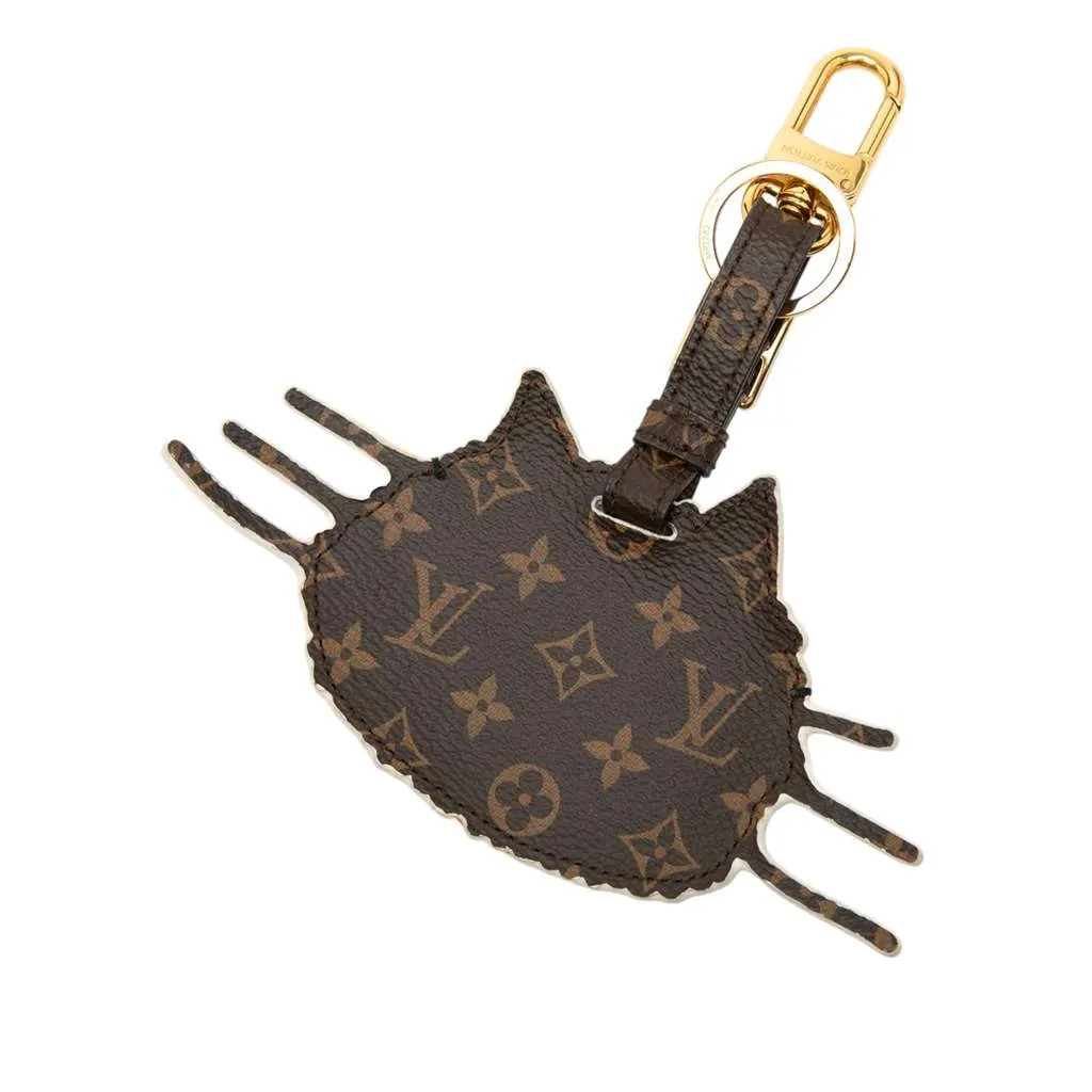 Louis Vuitton Limited Edition Grace Coddington Epi and Monogram Catogram Key Holder and Bag Charm Black Leather Good - Back View
