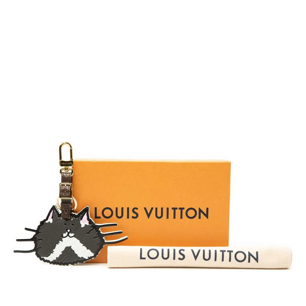 Louis Vuitton Limited Edition Grace Coddington Epi and Monogram Catogram Key Holder and Bag Charm Black Leather Good - Box View