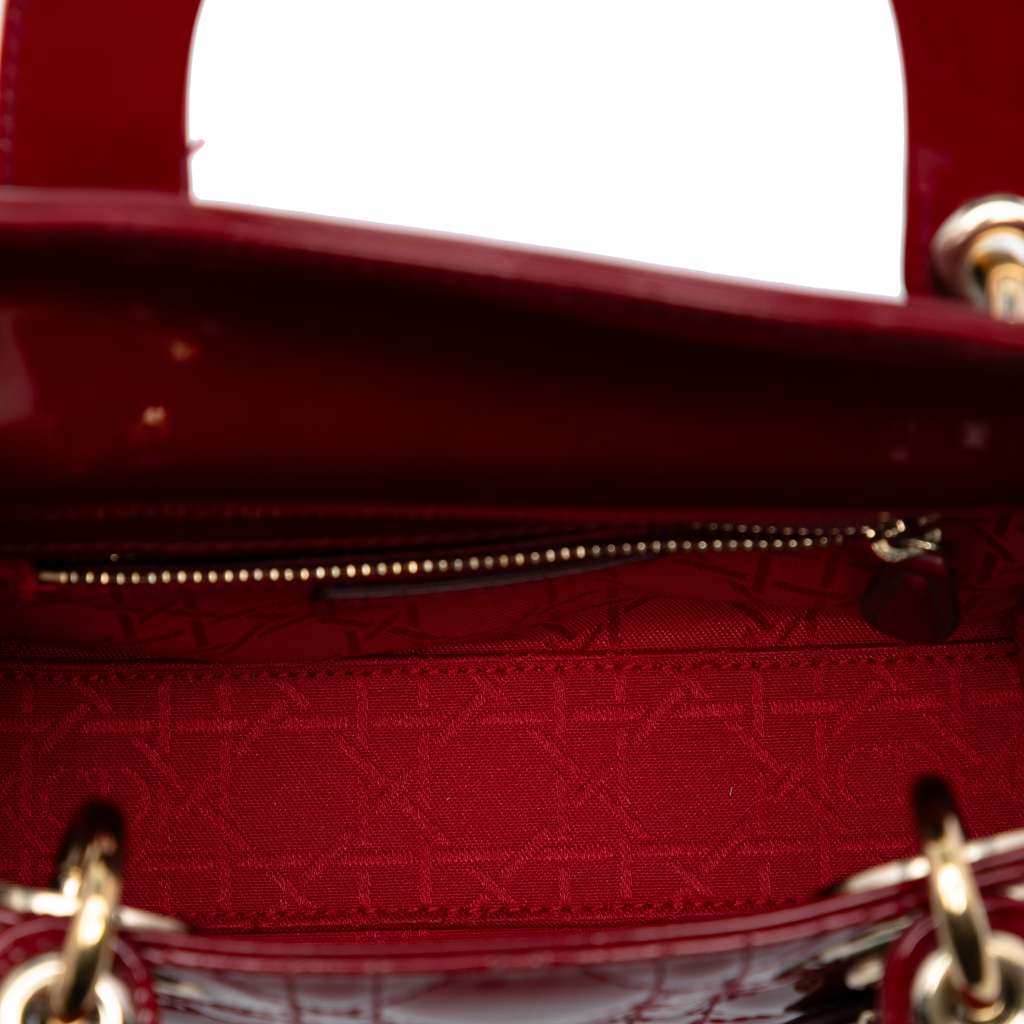 Dior Mini Patent Cannage Lady Dior - 4