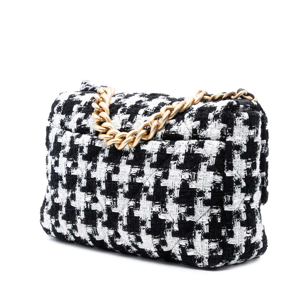 Chanel Large Houndstooth Tweed 19 Flap - 2