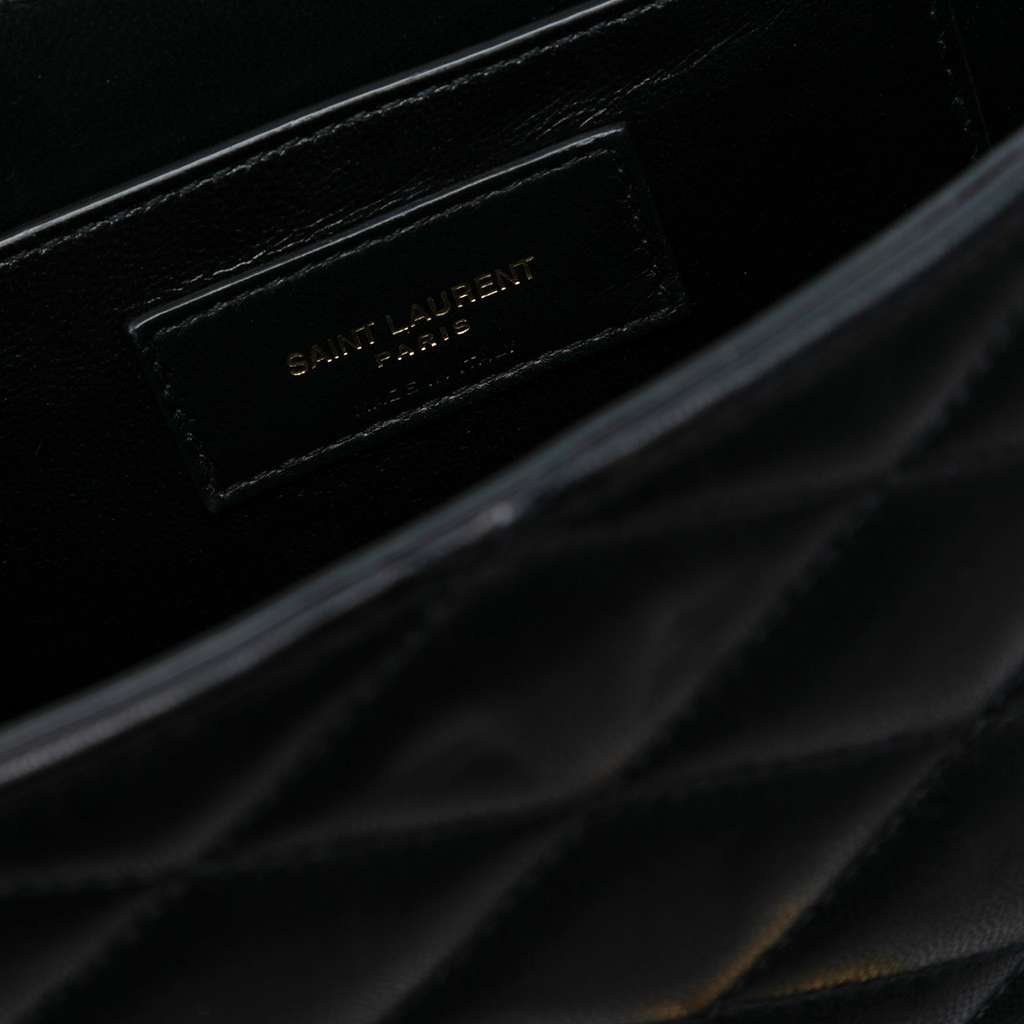 Saint Laurent Quilted Lambskin Monogram June Box Bag - 5