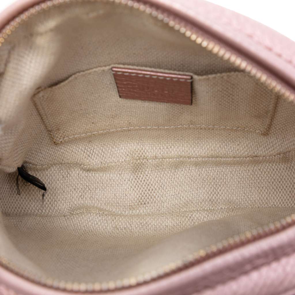 Gucci Mini Metallic Pebbled Calfskin Soho Chain Crossbody - 4