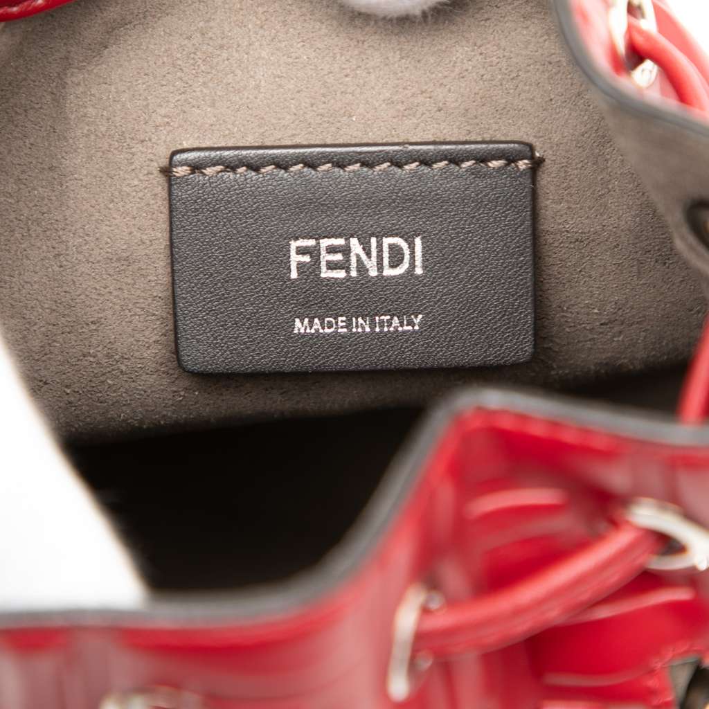 Fendi Mini Zucca Embossed Leather Mon Tresor Bucket Bag - 5