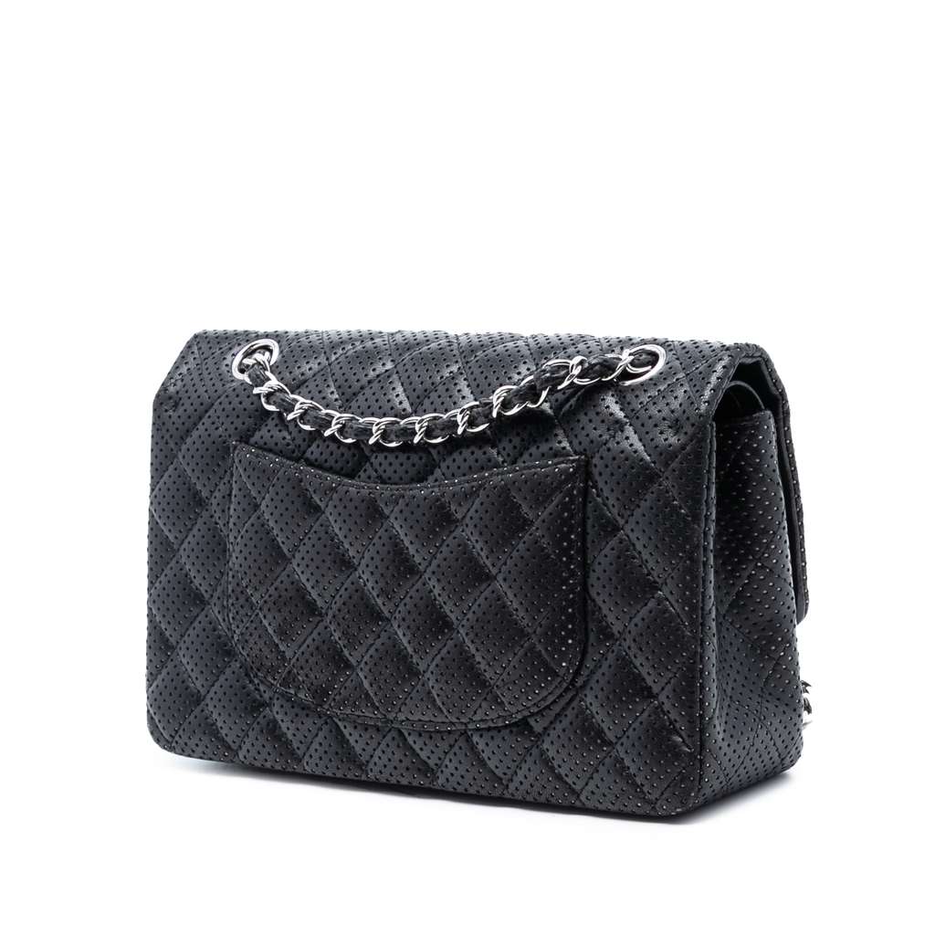Chanel Medium Classic Perforated Lambskin Double Flap - 2