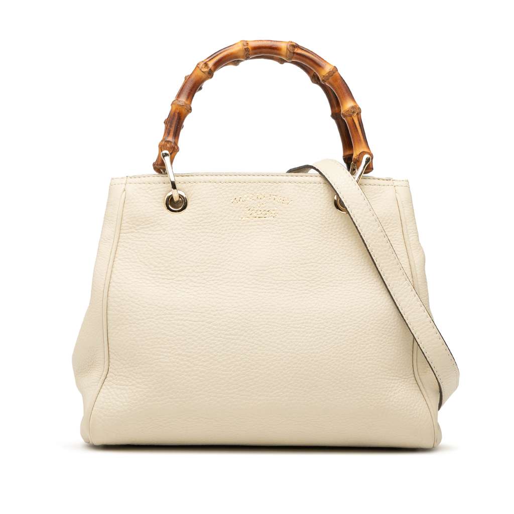 Gucci Small Calfskin Bamboo Shopper Satchel