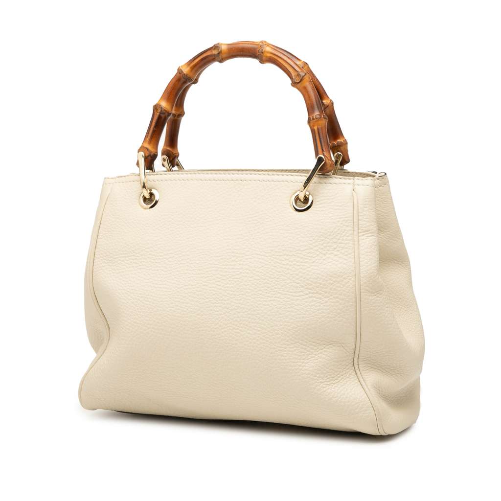 Gucci Small Calfskin Bamboo Shopper Satchel - 2