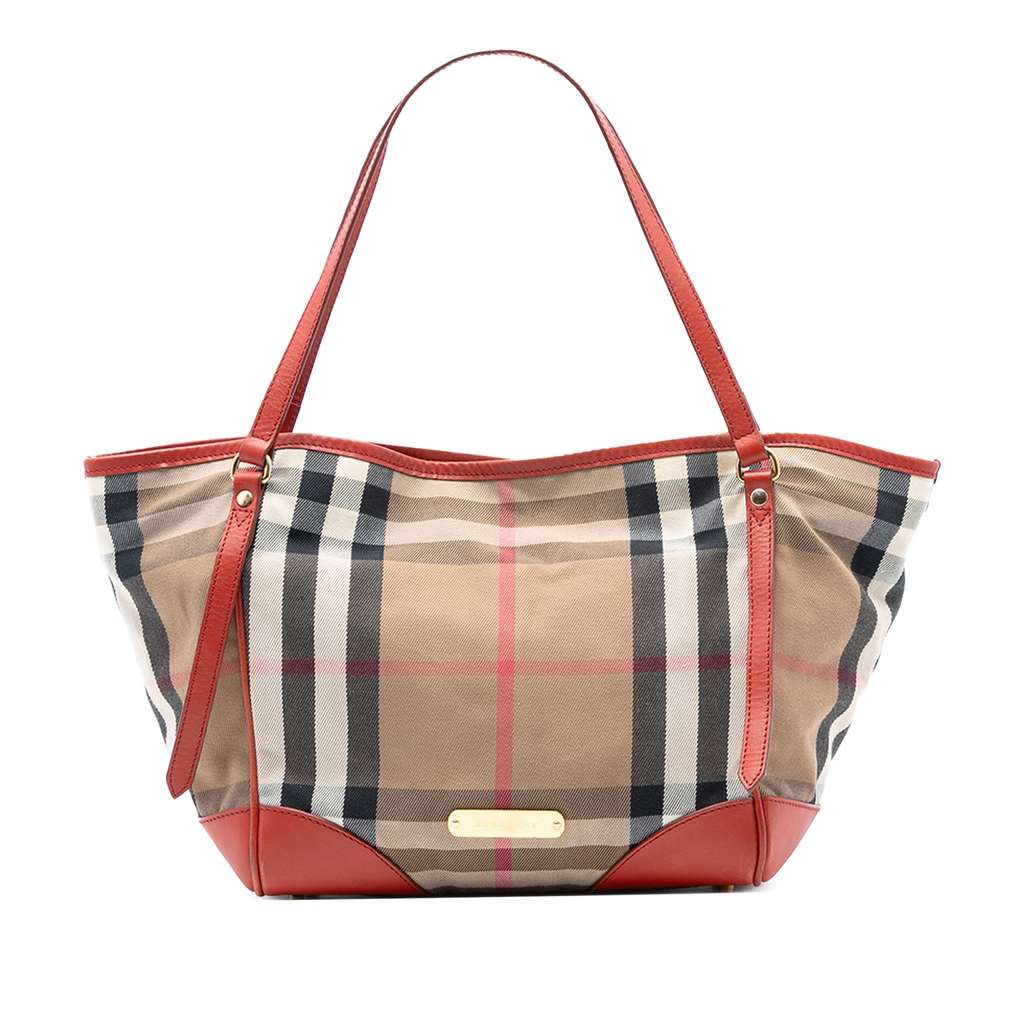 Burberry Small House Check Canvas Canterbury Tote