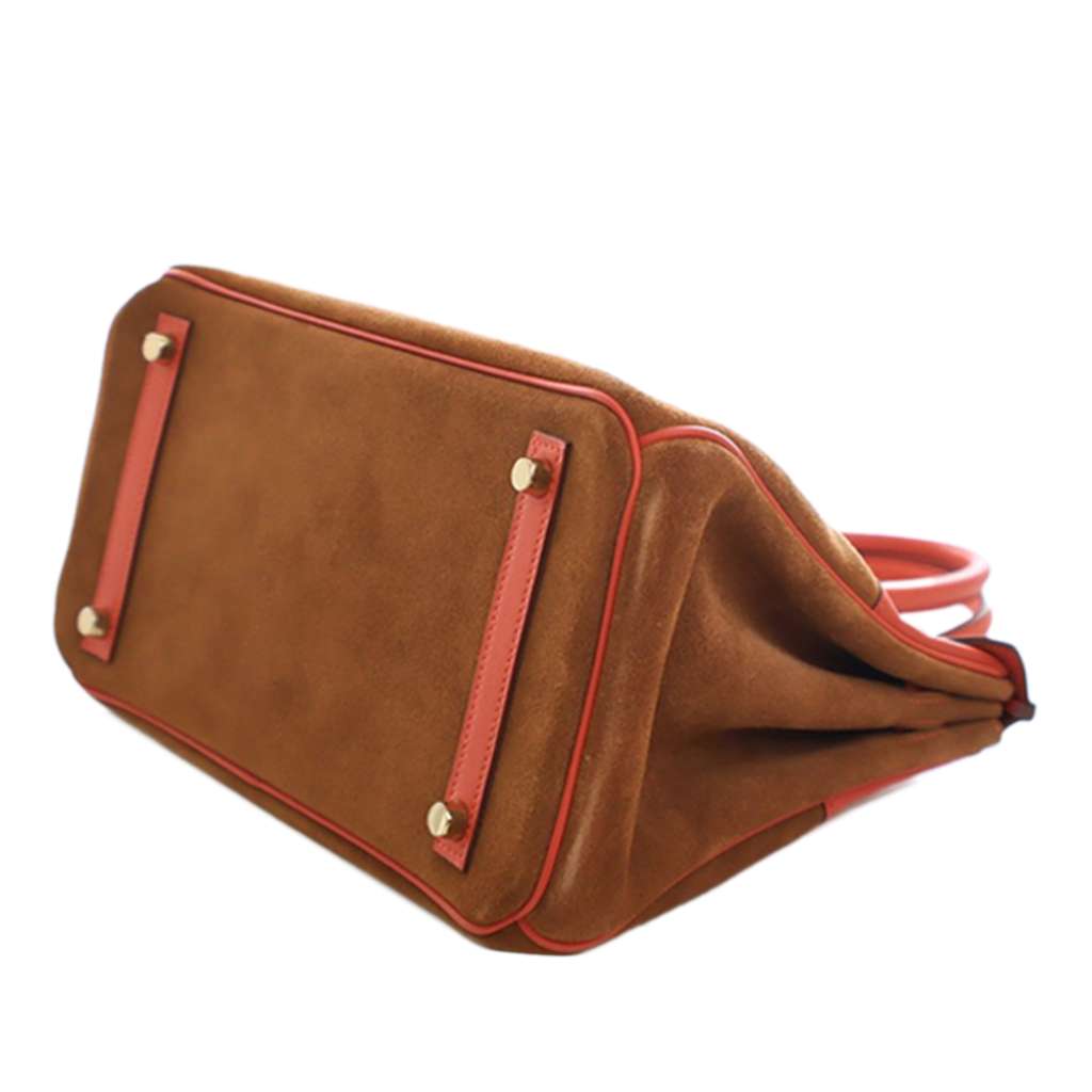 Hermès Swift and Suede Grizzly Touch Birkin Retourne 30 - 5