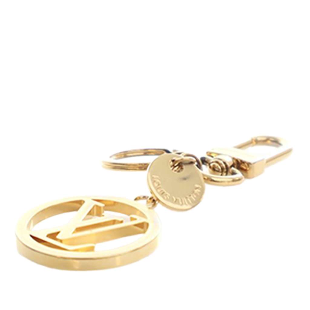 Louis Vuitton Gold Plated LV Circle Key Holder and Bag Charm