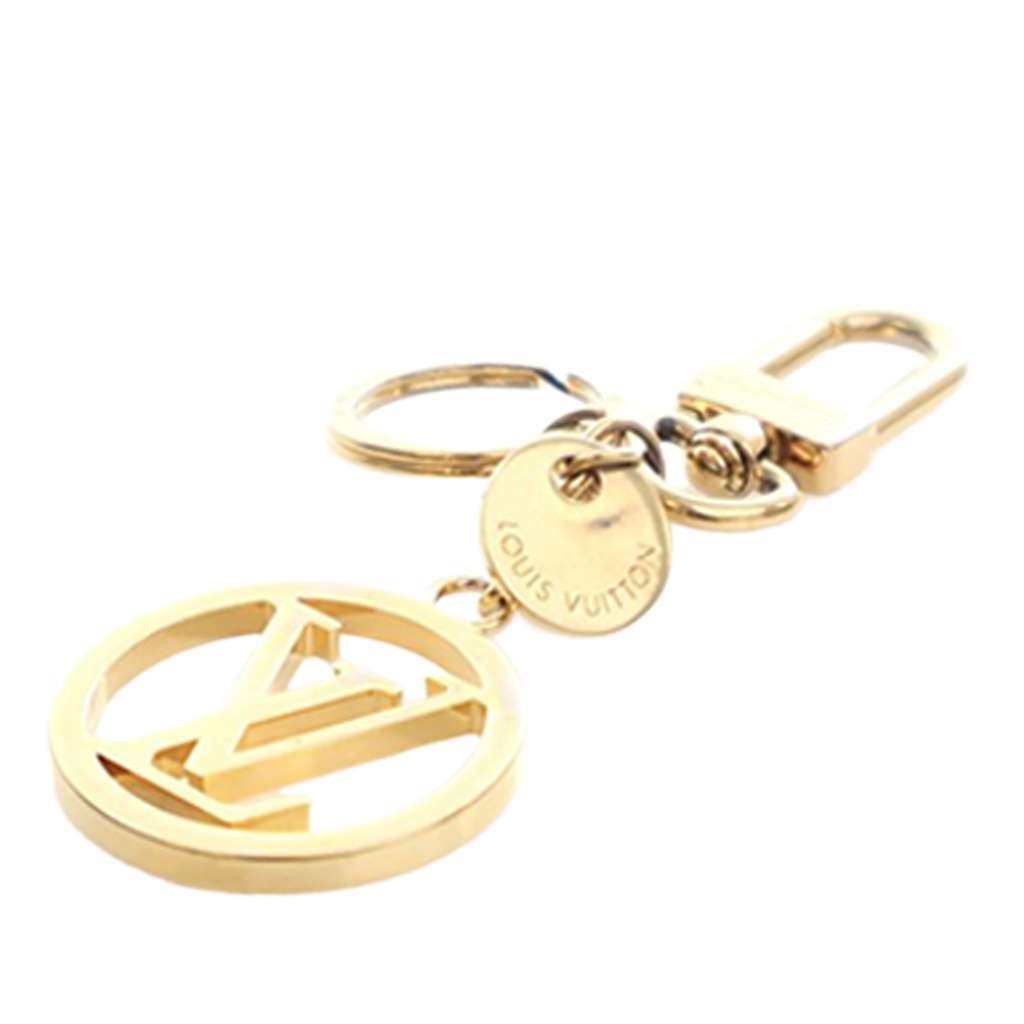 Louis Vuitton Gold Plated LV Circle Key Holder and Bag Charm - 2