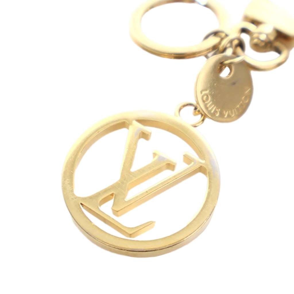 Louis Vuitton Gold Plated LV Circle Key Holder and Bag Charm - 4