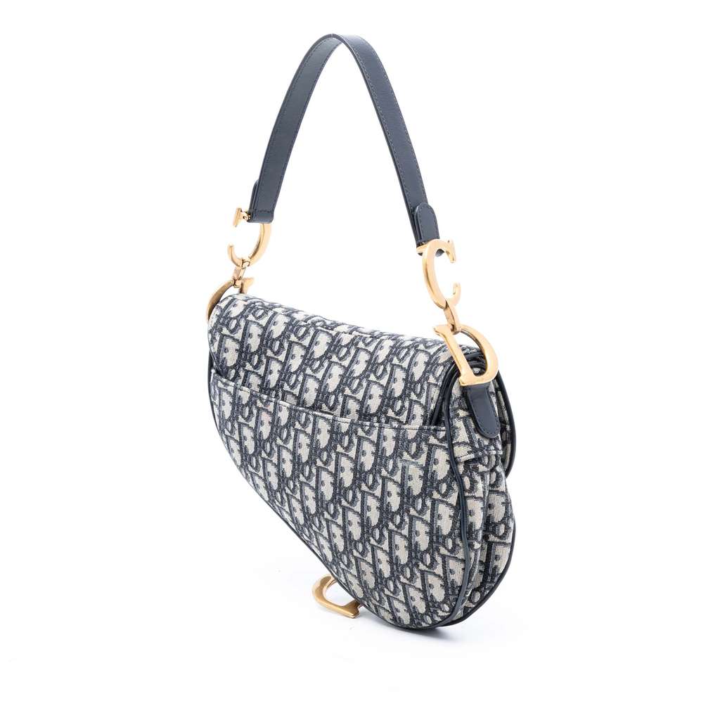 Dior Oblique Canvas Saddle Bag - 2