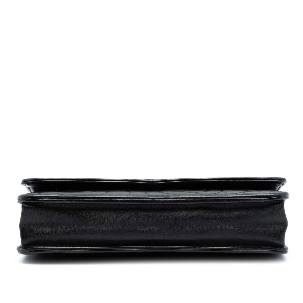 Chanel CC Embossed Lambskin Camellia Wallet On Chain - 3