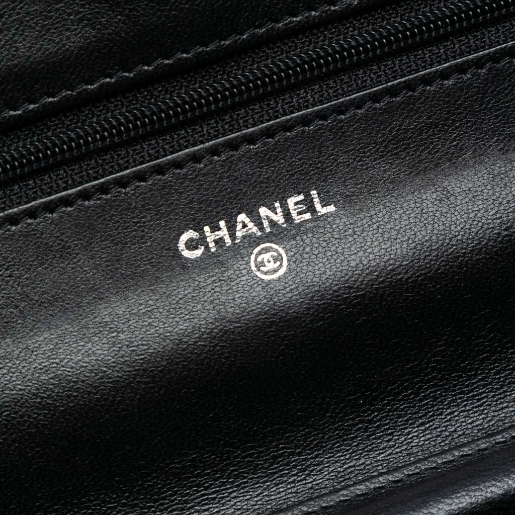 Chanel CC Embossed Lambskin Camellia Wallet On Chain - 5