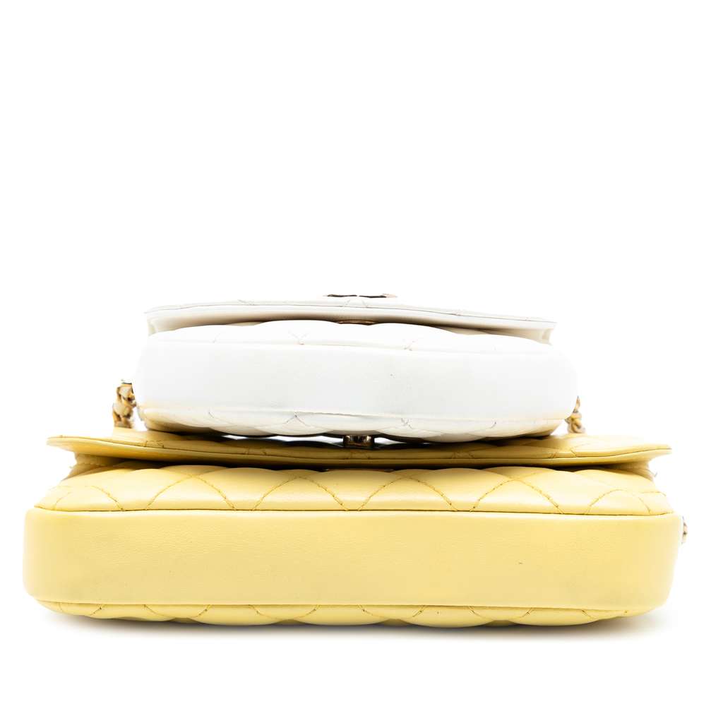 Chanel CC Quilted Lambskin Side Packs Flap - 3