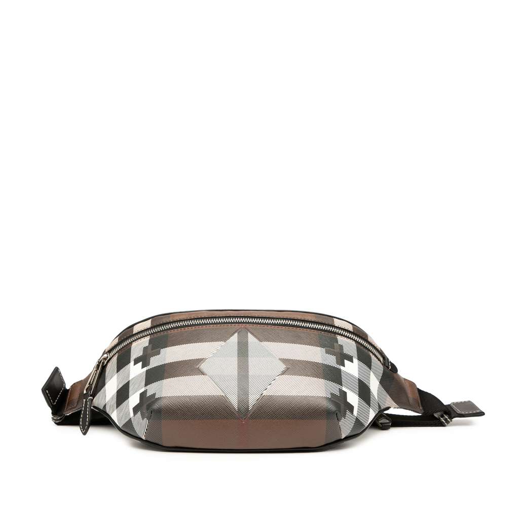 Burberry Geometric Check Coated Canvas Bum Bag - 3