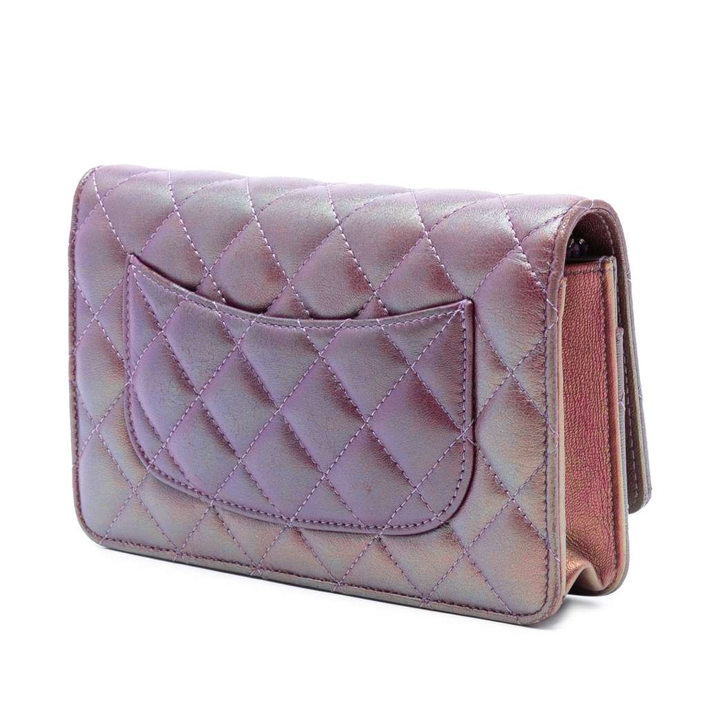 Chanel CC Quilted Iridescent Lambskin Wallet on Chain - 2