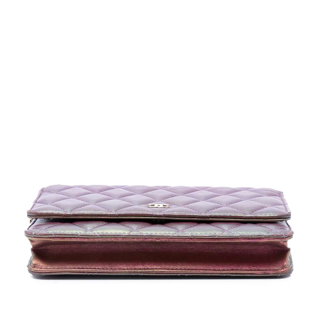 Chanel CC Quilted Iridescent Lambskin Wallet on Chain - 3