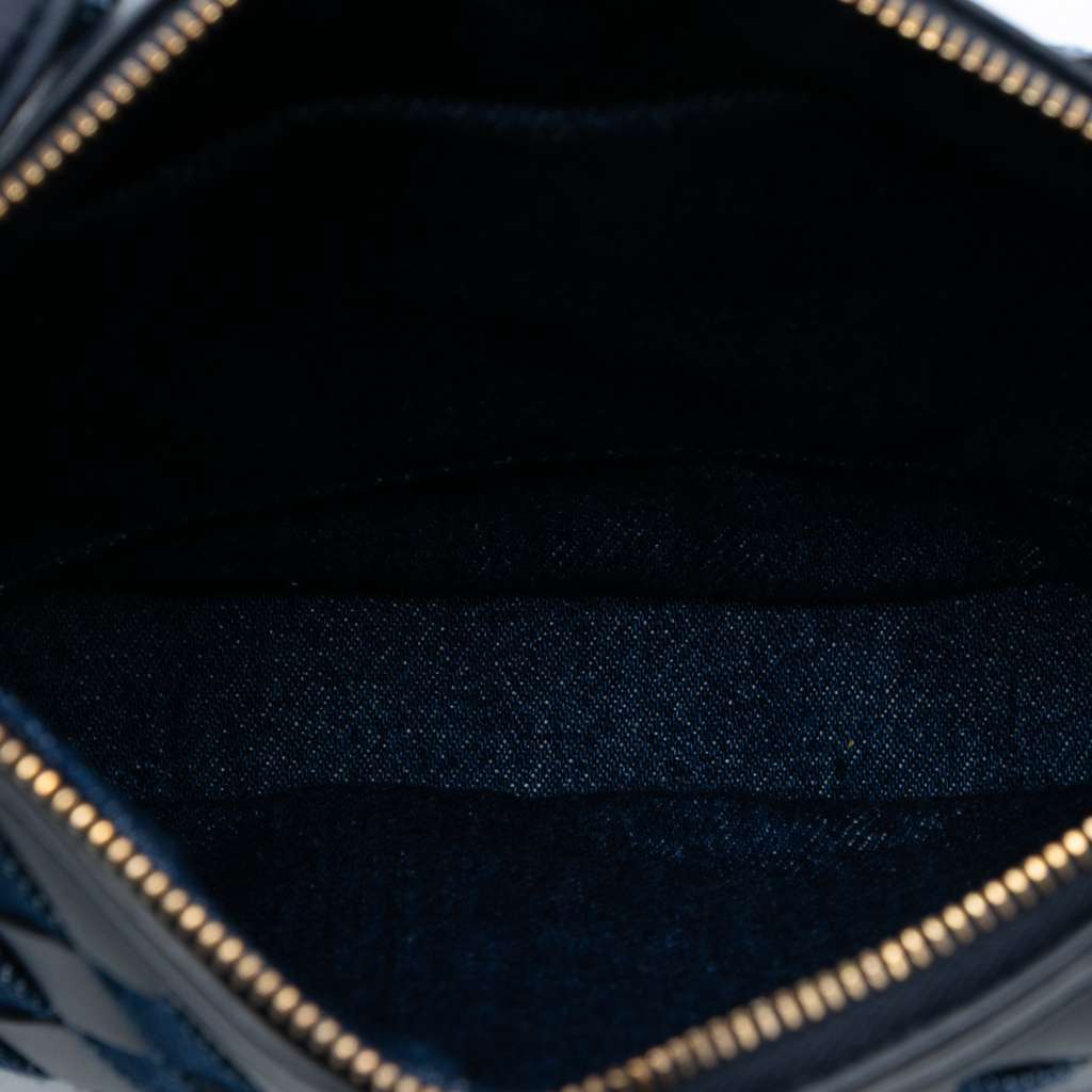 Bottega Veneta Mini Leather and Denim Intrecciato Sunrise Hobo - 4