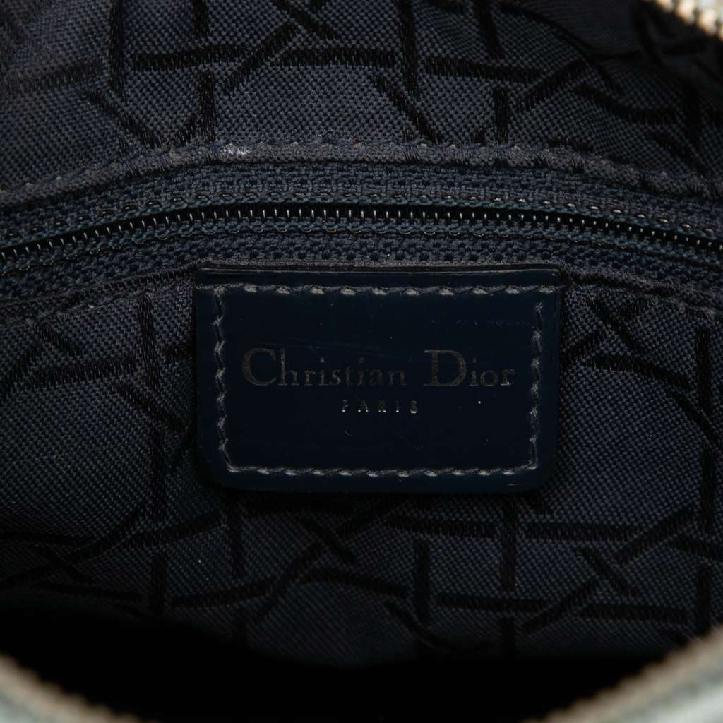 Dior Medium Denim Cannage Acrylic Handles Lady Dior - 5