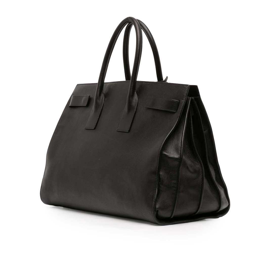 Saint Laurent Large Leather Sac De Jour Satchel - 2