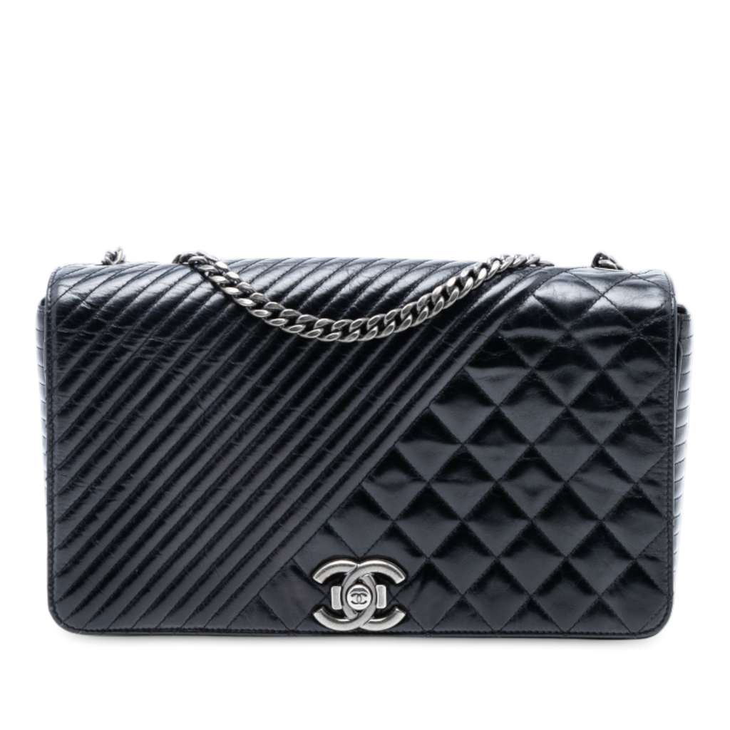 Chanel Large Glazed Calfskin Coco Boy Flap