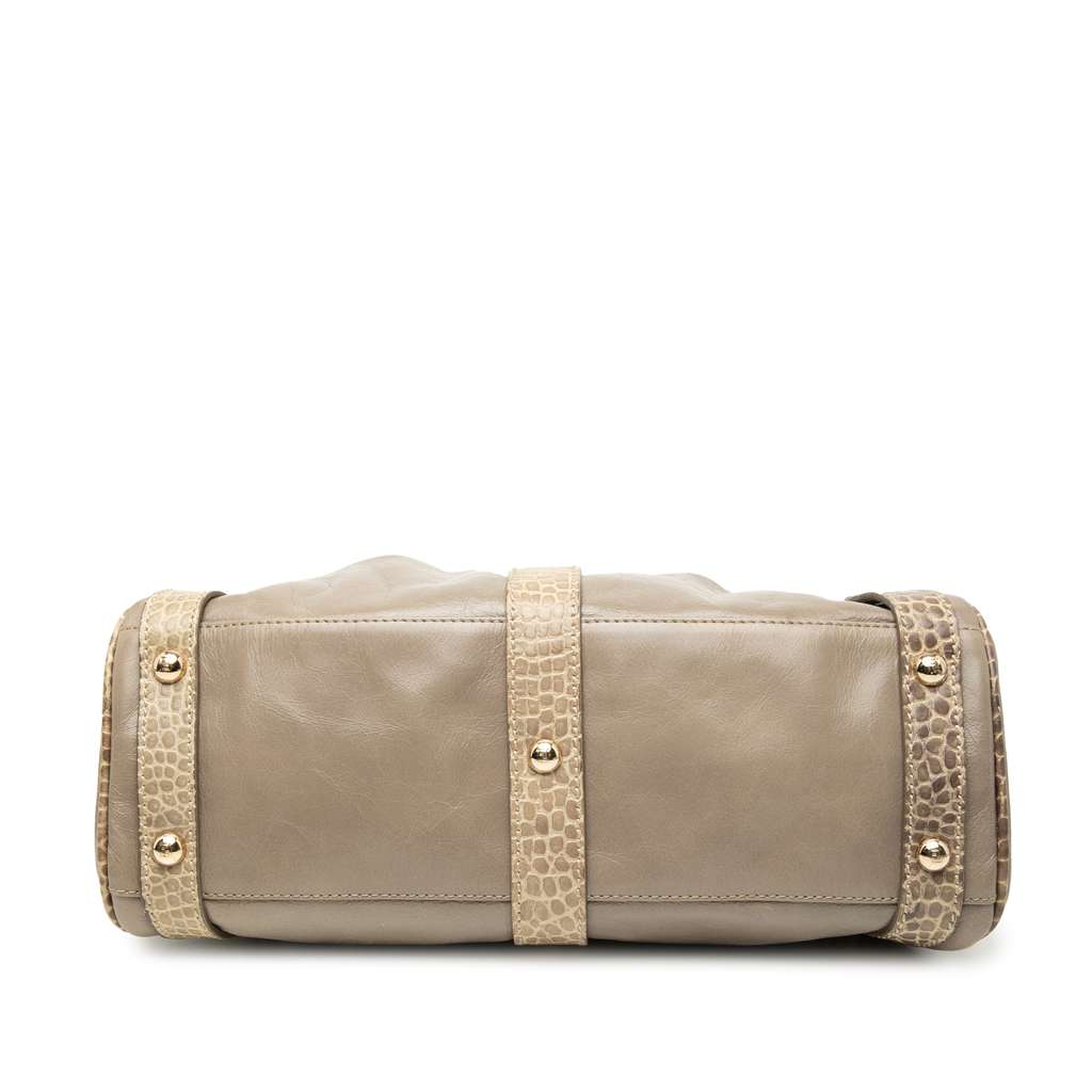 Fendi Small Croc Embossed Leather Magic Handbag - 3