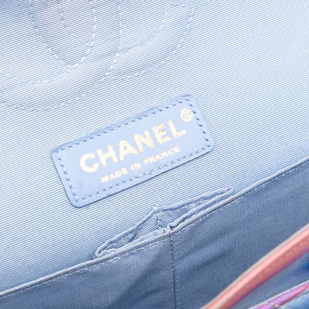 Chanel Medium Classic Printed Lambskin Watercolor Double Flap - 5