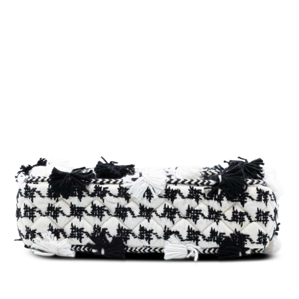 Chanel Medium Classic Embroidered Canvas Double Flap - 3