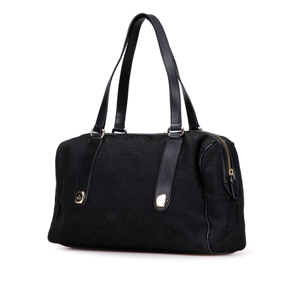 Gucci Canvas Horsebit Charmy Boston Bag - 2
