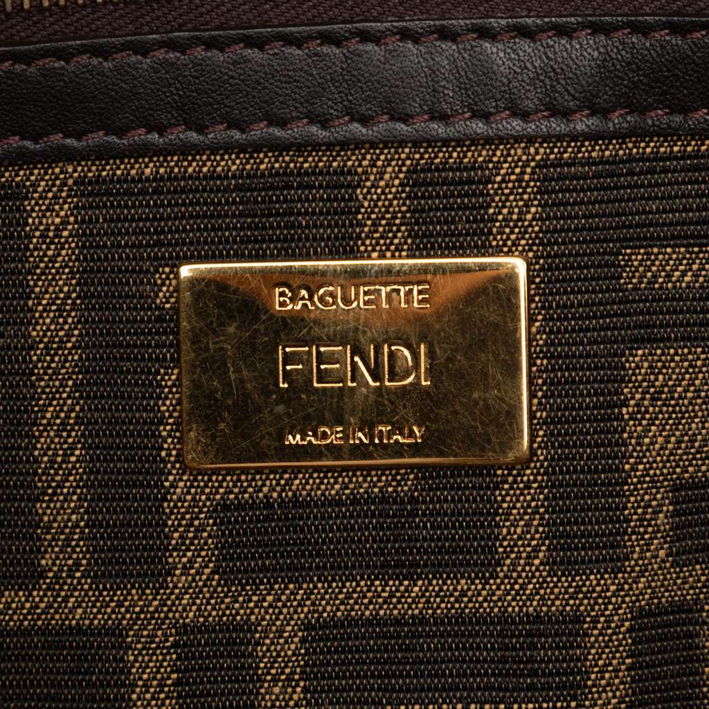 Fendi Large Zucca Canvas Baguette Satchel - 5