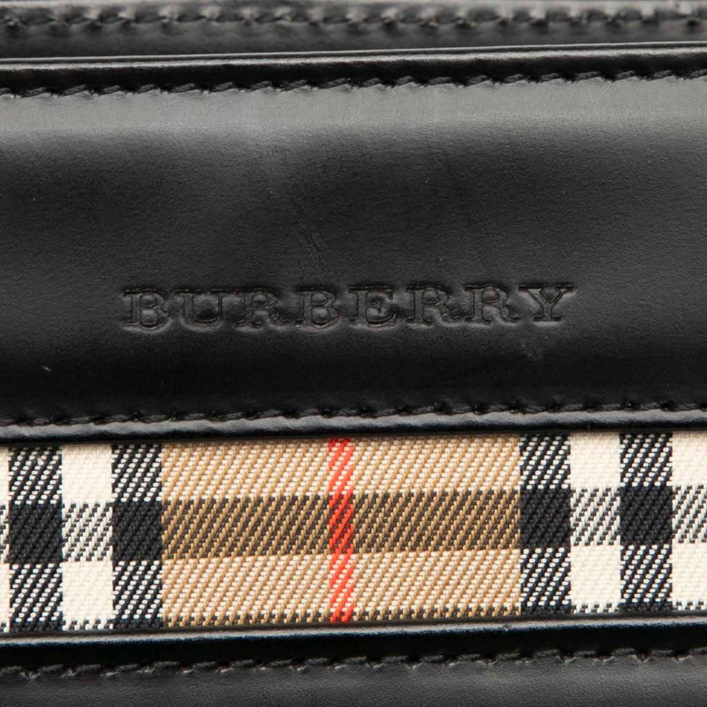 Burberry House Check Trimmed Leather Handbag - 5