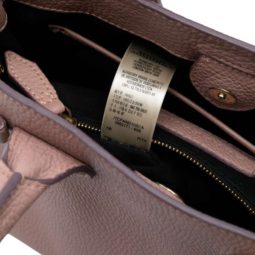 Burberry Small Calfskin and House Check Banner Satchel - 5