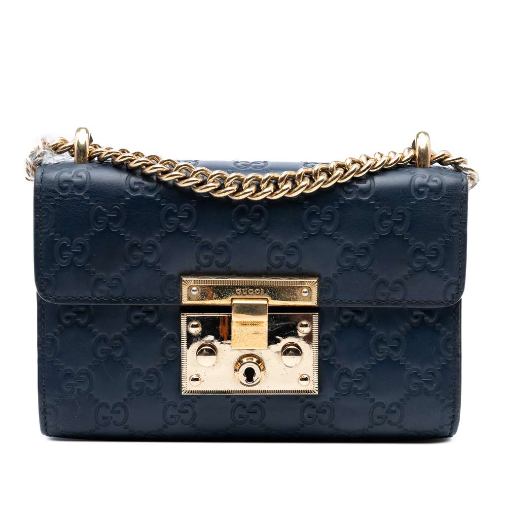 Gucci Small Guccissima Padlock Crossbody