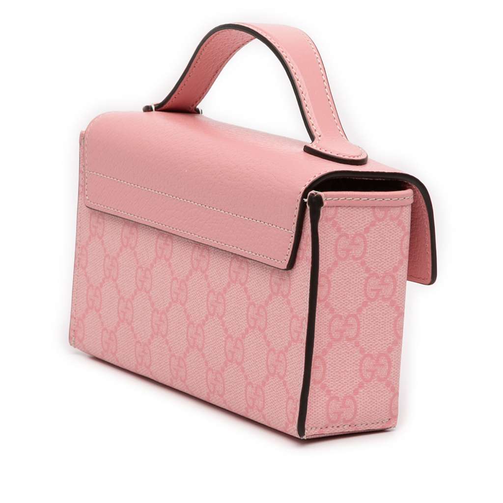 Gucci Mini GG Supreme Padlock Satchel - 2