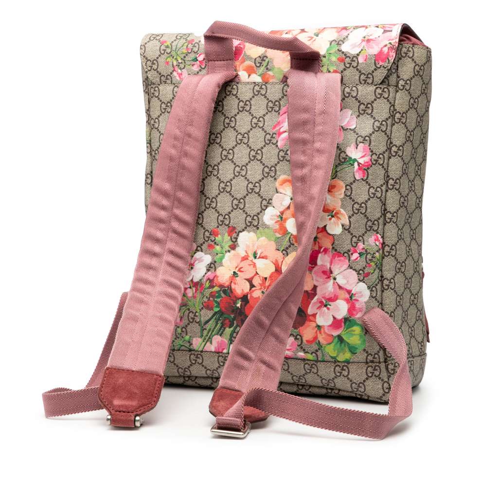 Gucci GG Supreme Blooms Single Buckle Backpack - 2