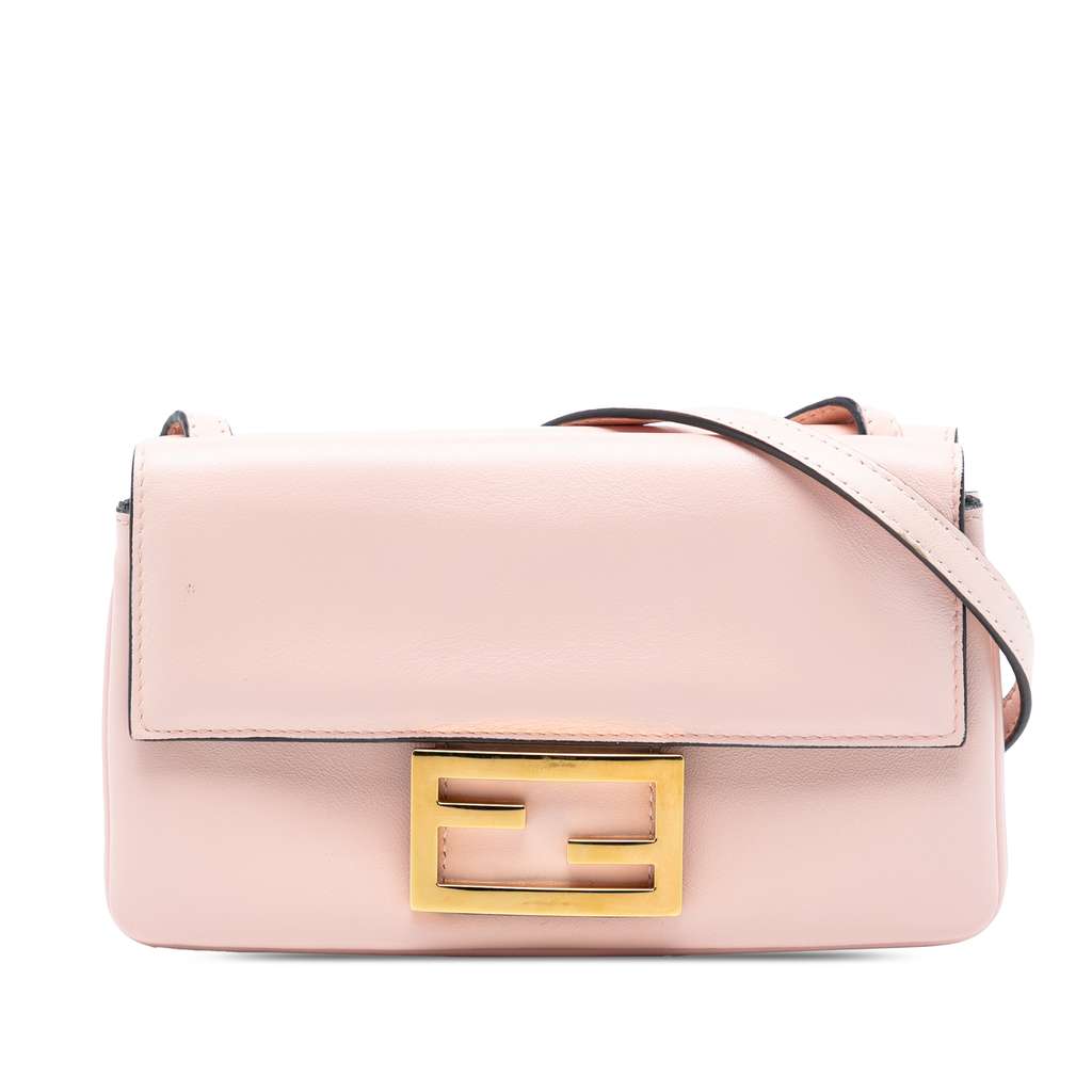 Fendi Leather Duo Baguette Crossbody