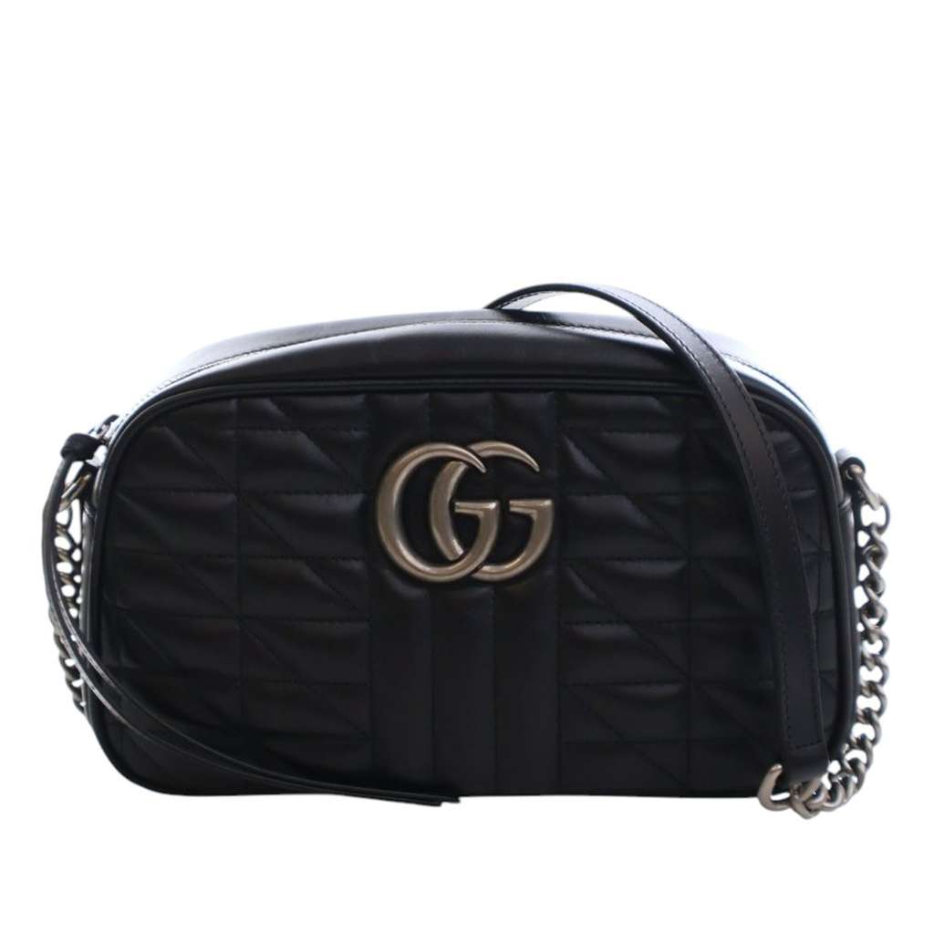 Gucci Small GG Marmont Matelasse Leather Aria Crossbody