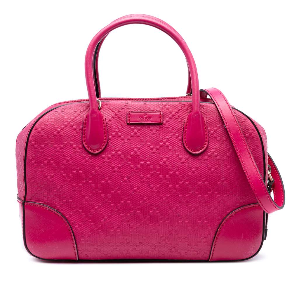 Gucci Diamante Bright Leather Satchel