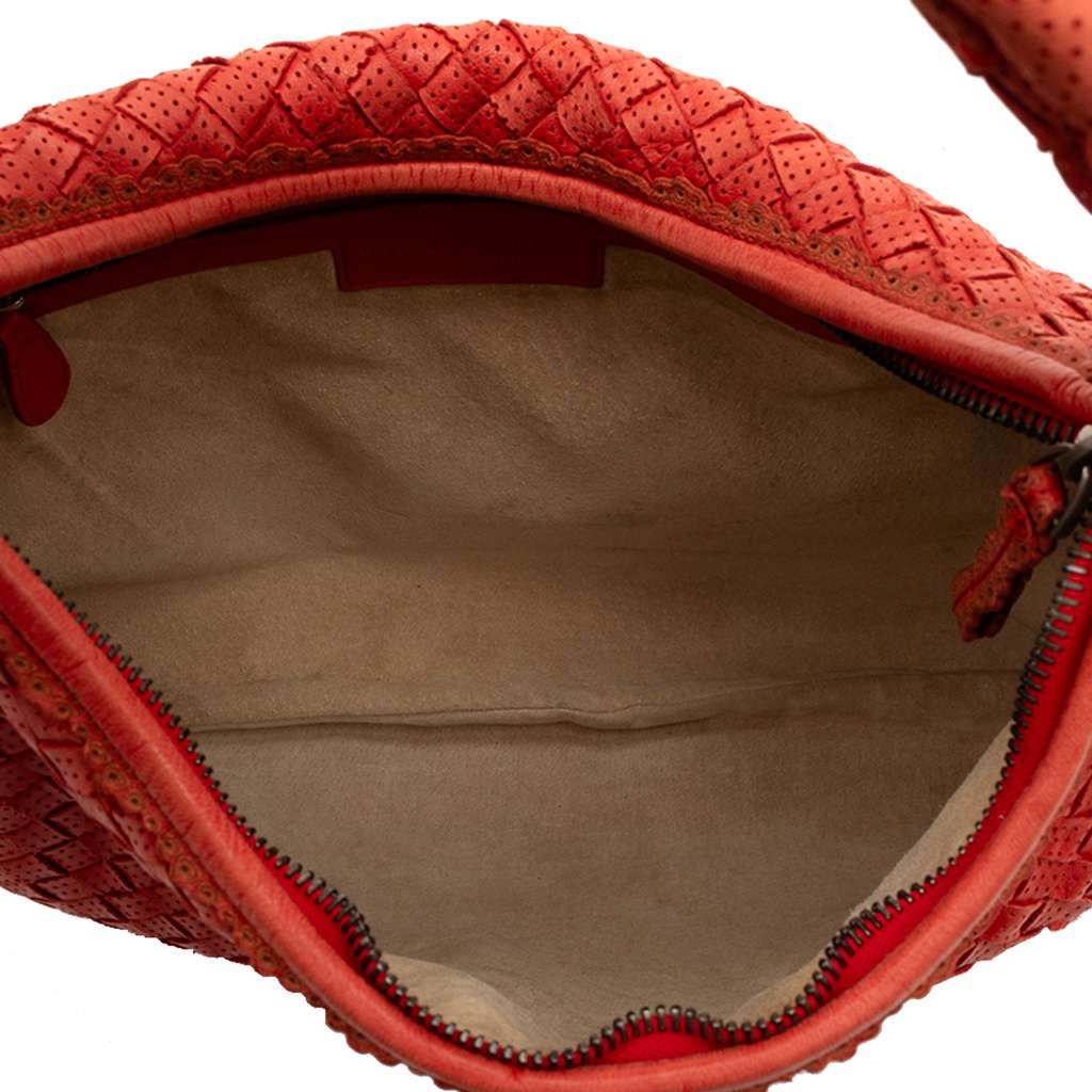 Bottega Veneta Small Perforated Nappa Intrecciato Veneta Hobo - 4