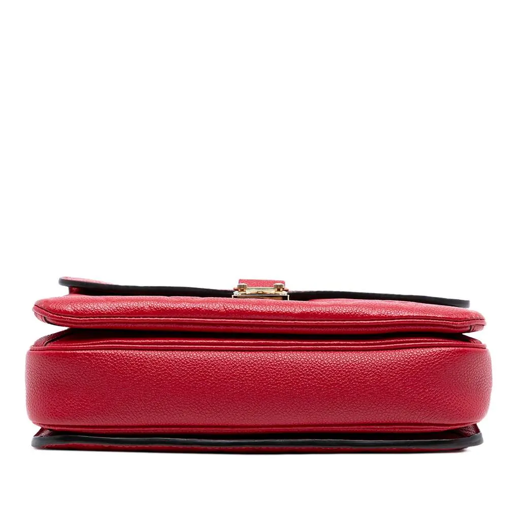 Louis Vuitton Monogram Empreinte Pochette Metis Red Leather Good - Inside View