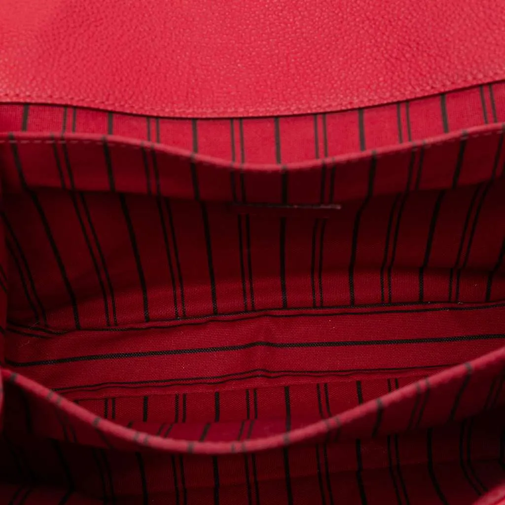 Louis Vuitton Monogram Empreinte Pochette Metis Red Leather Good - Model View