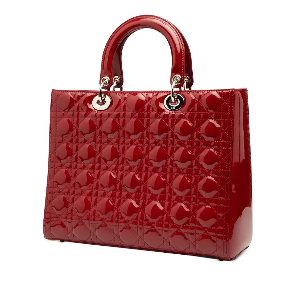 Dior Large Patent Cannage Lady Dior - 2