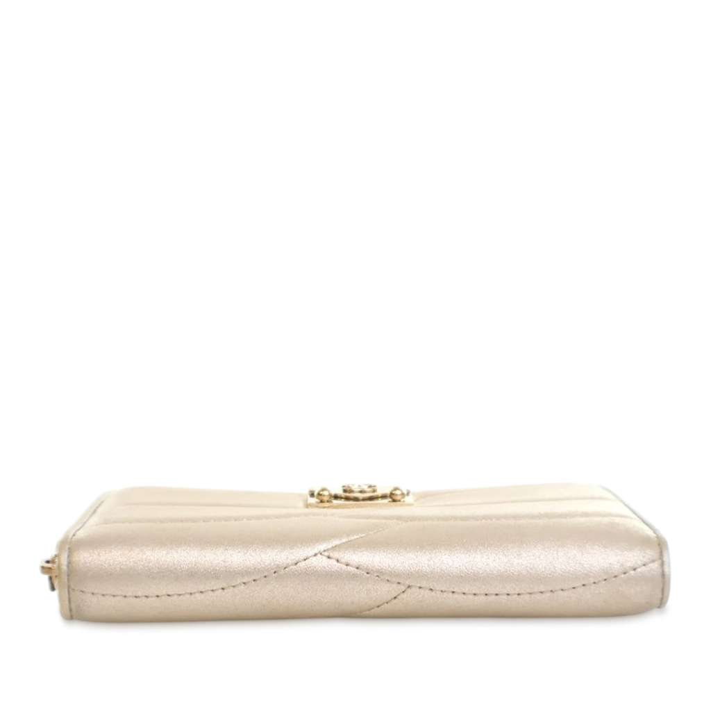 Chanel CC Lambskin Zip Wallet - 4