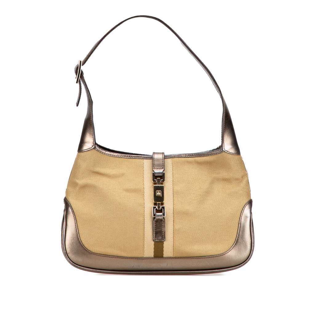 Gucci Canvas Web Jackie Shoulder Bag