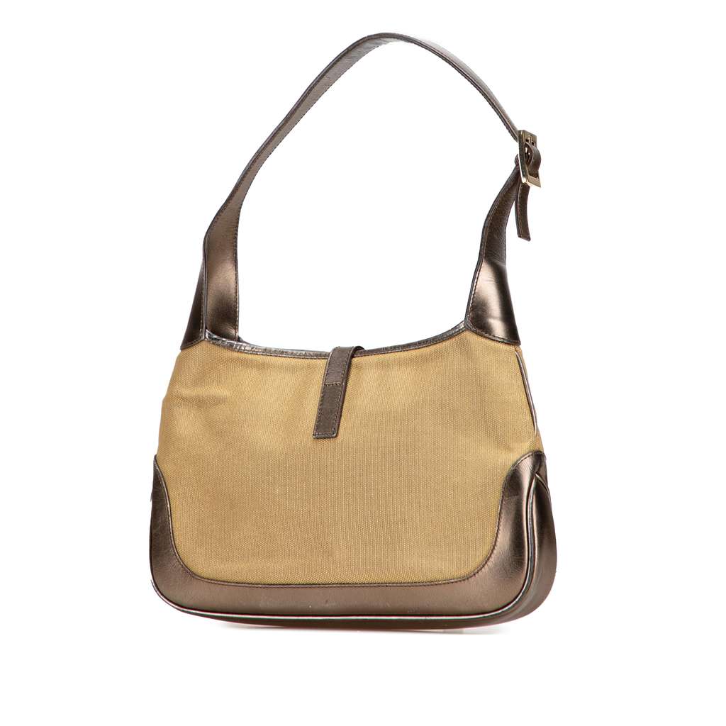 Gucci Canvas Web Jackie Shoulder Bag - 2