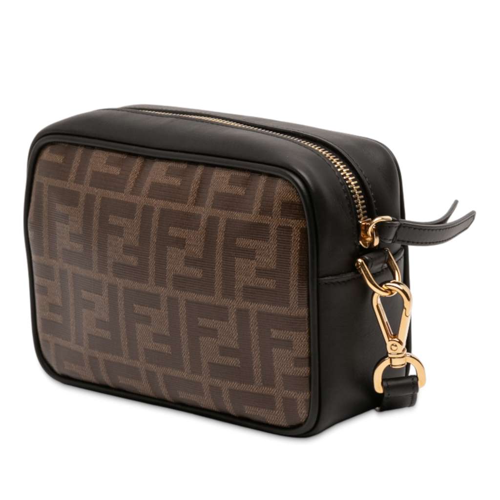 Fendi Glazed Fabric Vitello Century FF 1974 Camera Bag - 2