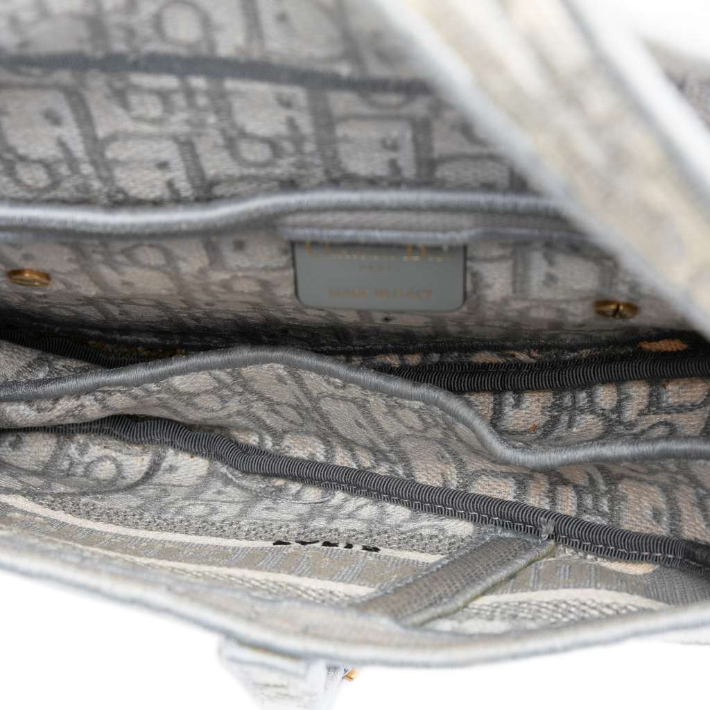 Dior Oblique Embroidered Canvas Saddle Bag - 4